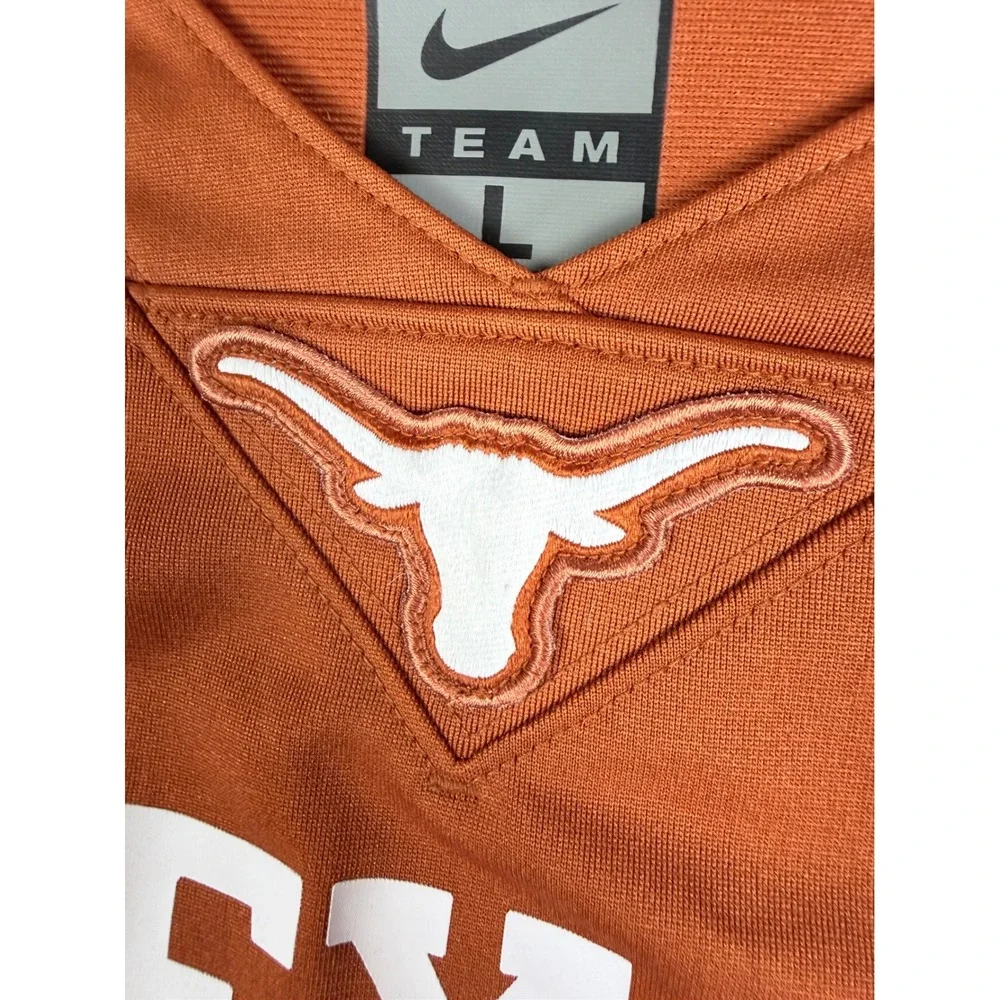 Nike Texas Longhorns Football Jersey Burnt Orange Number 1 Kids Large NCAA UT